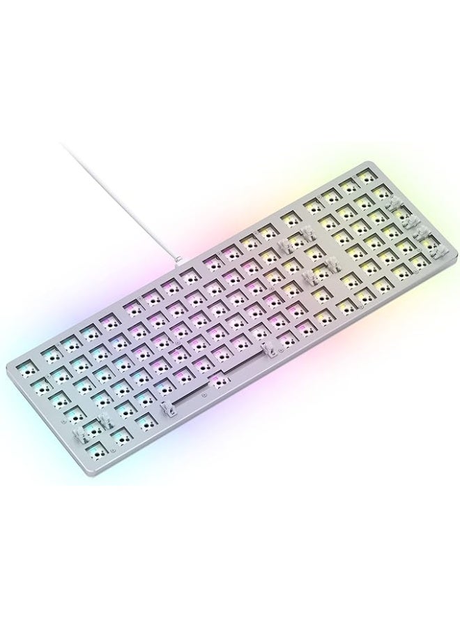 Glorious Gaming GMMK 2 Full Size (96%) Barebones (Frame Only) - Mechanical Gaming Keyboard Frame, Full Size (96%), Aluminium, Customisable, Per Key RGB, American/ANSI Layout - White - Image 4