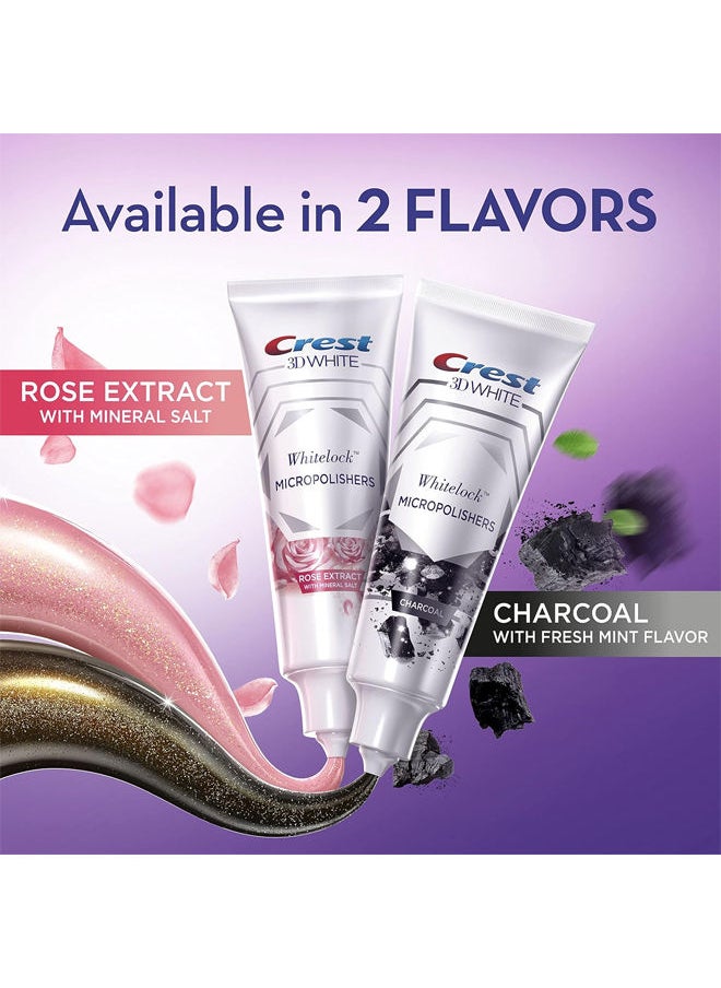 Crest - 3D White Whitelock Micropolisher Toothpaste - Rose Extract with Mineral Slat 88ml Pack of 3 - Image 1