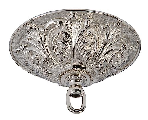 B&P Lamp BP Lamp Nickel Plated Finish Cast Brass Screw Collar Canopy Kit