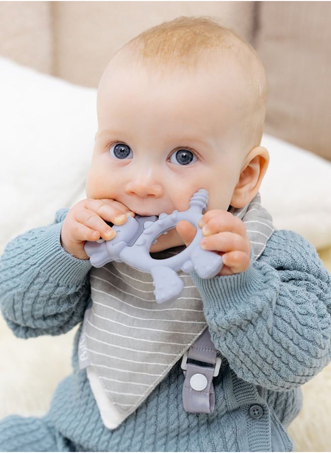 bibado - Dotty The Dinosaur™ Multi-Sensory Teether Designed To Strengthen And Develop Mouth Muscles Suitable For 3 Months And Above - Mist - Image 1