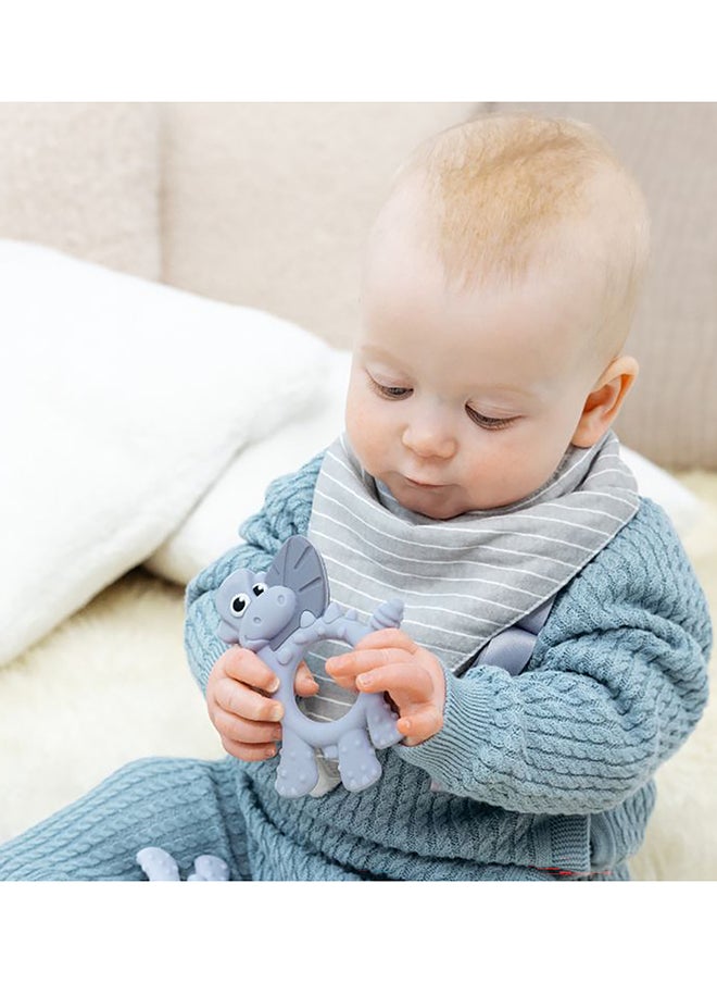 bibado - Dotty The Dinosaur™ Multi-Sensory Teether Designed To Strengthen And Develop Mouth Muscles Suitable For 3 Months And Above - Mist - Image 1