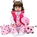 CHAREX Realistic Baby Doll Reborn Baby Dolls Girl 18 inch Lifelike Newborn Baby Real Life Baby Dolls Reborn Toddler with Full Set Accessories Handmade Gift for Children Age 3 and Collectors - Image 2