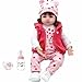 CHAREX Realistic Baby Doll Reborn Baby Dolls Girl 18 inch Lifelike Newborn Baby Real Life Baby Dolls Reborn Toddler with Full Set Accessories Handmade Gift for Children Age 3 and Collectors - Image 3