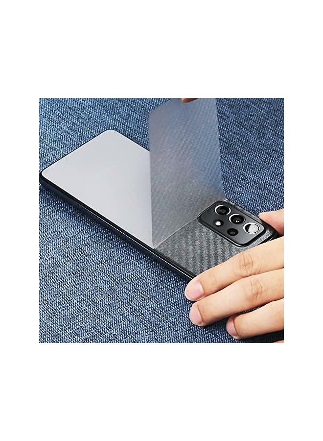 Ibywind [Pack Of 2] Screen Protector For Samsung Galaxy A52S 5G/A52 5G/4G,With Metal Camera Lens Protector,Back Carbon Fiber Skin Protector,Including Easy Install Kit - Image 3