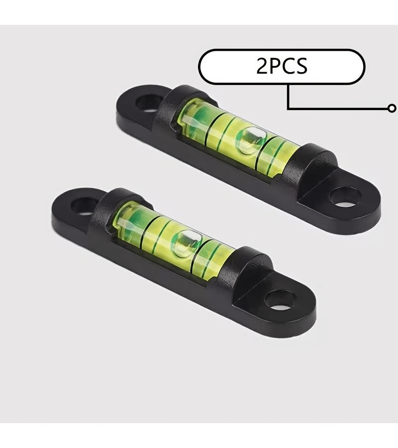 Mini Portable Level With Hole Mounting Bracket 2 Pack Compact Home Measuring Tool - Image 1