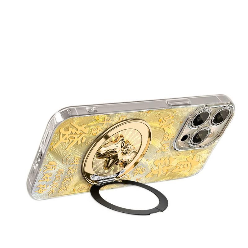 غطاء واقي | مقاوم لبصمات الأصابع | Acrylic | Gold Foil | لـ iPhone 11 Pro Max - Image 5