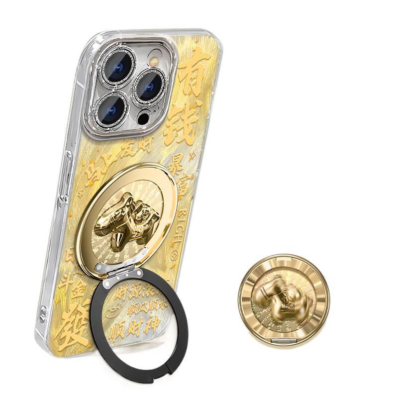 غطاء واقي | مقاوم لبصمات الأصابع | Acrylic | Gold Foil | لـ iPhone 11 Pro Max - Image 4