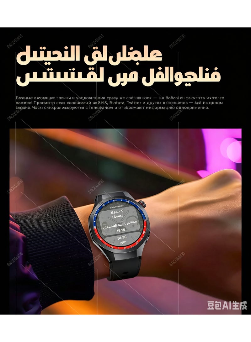 ساعة ذكية بشاشة لمس IPS HD AMOLED مقاس 1.5 بوصة مع مكالمات بلوتوث، متتبع لياقة وصحة للرجال والنساء، مقاومة للماء IP65، متوافقة مع أندرويد وiOS - Image 5