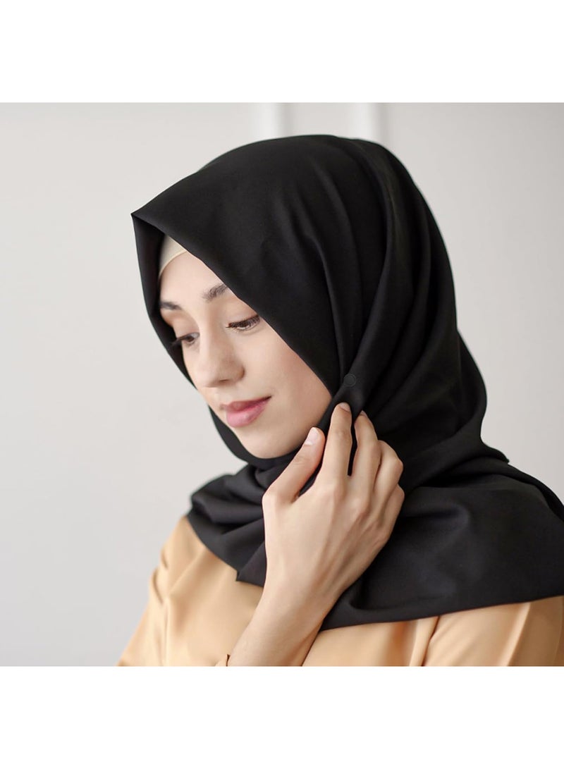 8 Pairs Magnetic Hijab Pins for Women Small Black No Snag Scarf Clips Strong Hold Hijab Magnets Secure and Elegant for Daily and Eid Wear  - Image 2