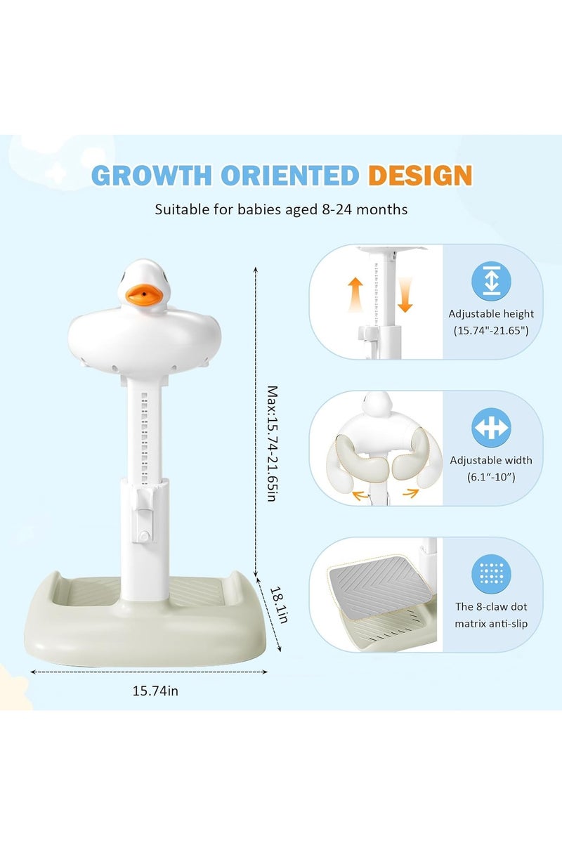 سابو حامل استحمام للأطفال 2 في 1، حامل استحمام للأطفال قابل للتعديل الارتفاع، حامل استحمام قائم بقاعدة ومقعد مانعين للانزلاق، مضاد للانقلاب، قابل للطي، مساعد استحمام محمول. - Image 5