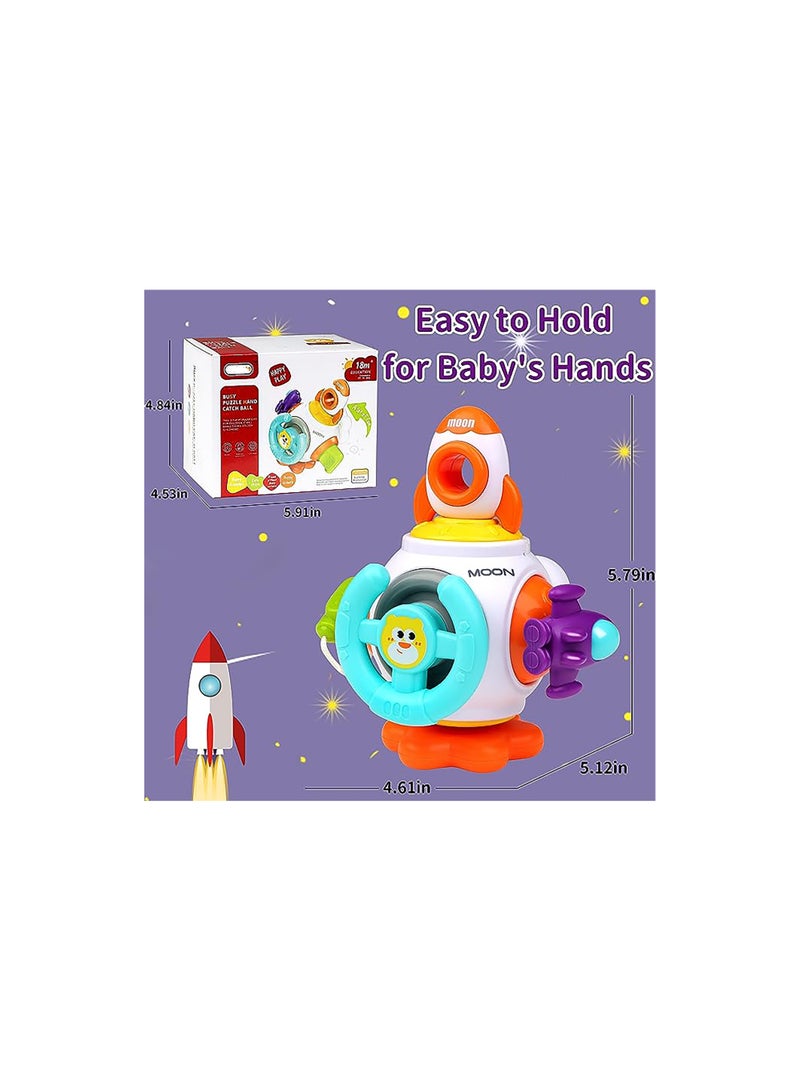 SOLARAE Busy Cube Baby Toys, for 1 Year Old, 6-in-1 Montessori Toys Toddler Busy Board, Toddler Car Fidget Toys Early Education Sensory Toys for Babies 12+ Months Boy Girl, Gripping Ability Training(1 Pack) - Image 5