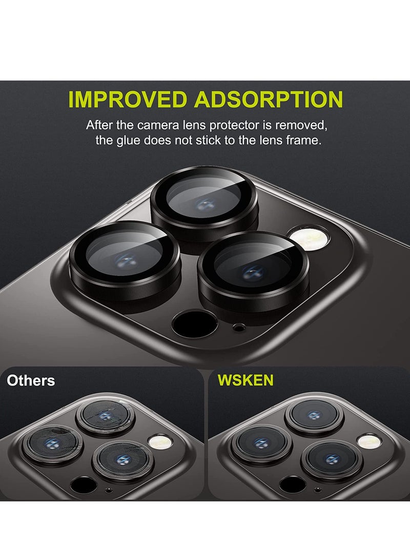 iPhone 14 Pro/iPhone 14 Pro Max Camera Lens Protector,[Night Shooting Mode] HD Tempered Metal Glass Camera Screen Protector Cover Film Accessories, Black - Image 5