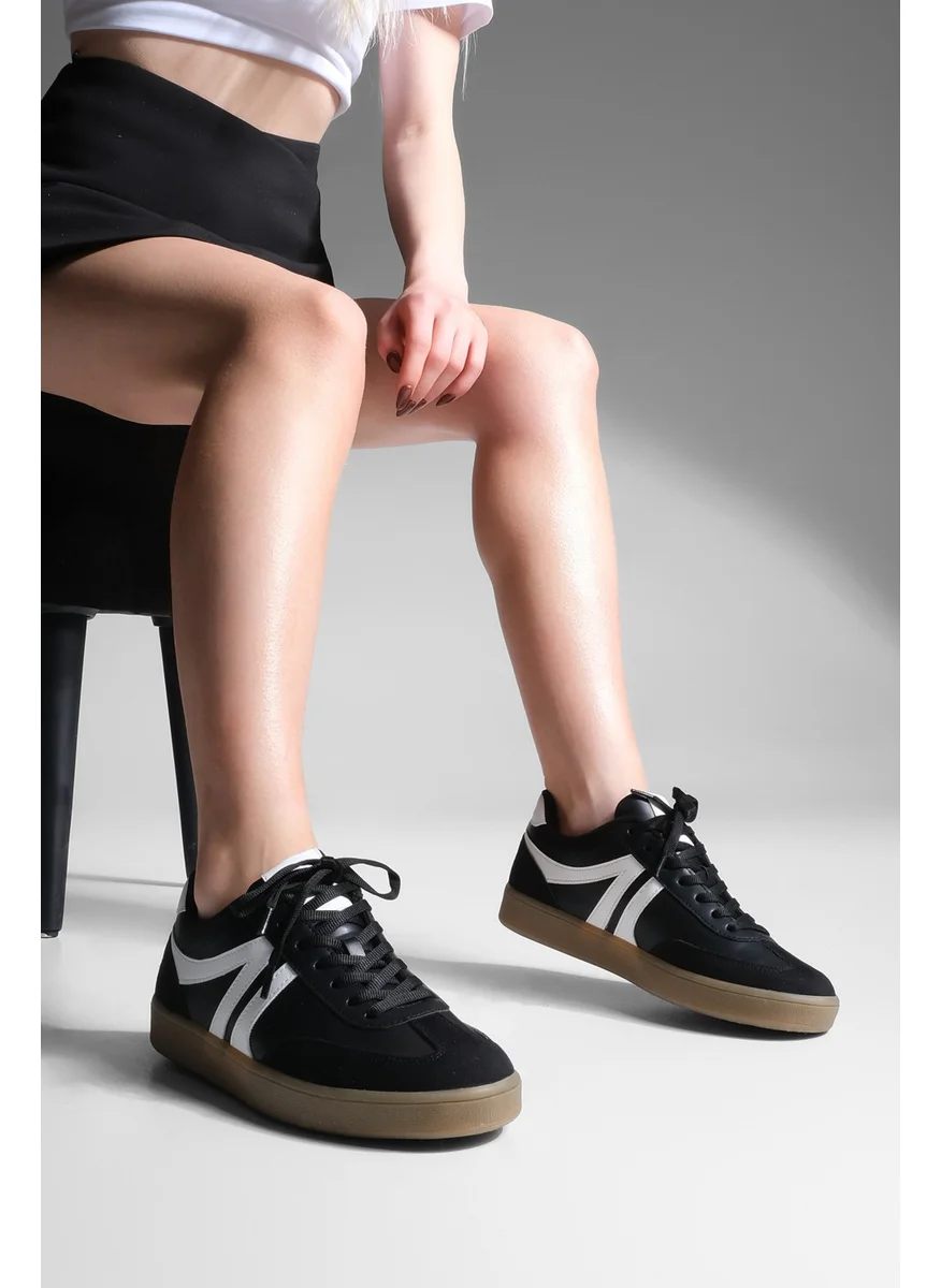 MARJIN Margin Women's Sneaker Lace-Up Flat Sole Sports Shoes Tiyone