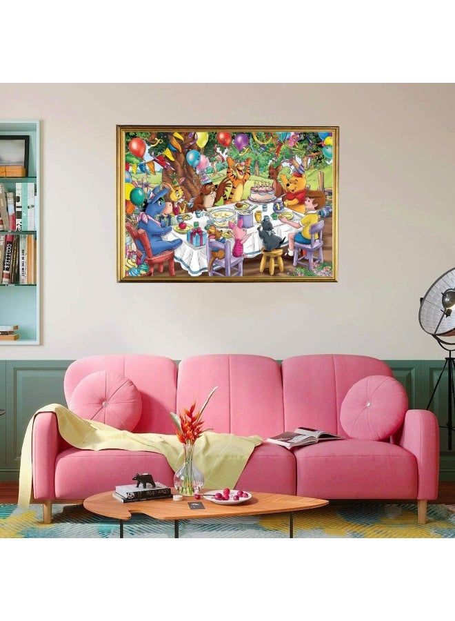 Heye 1000-piece jigsaw puzzle, forest animals happy theme puzzle, high-quality educational puzzle game, cartoon puzzle, decorative puzzle, anniversary gift/family entertainment/friendship puzzle among friends - Image 3