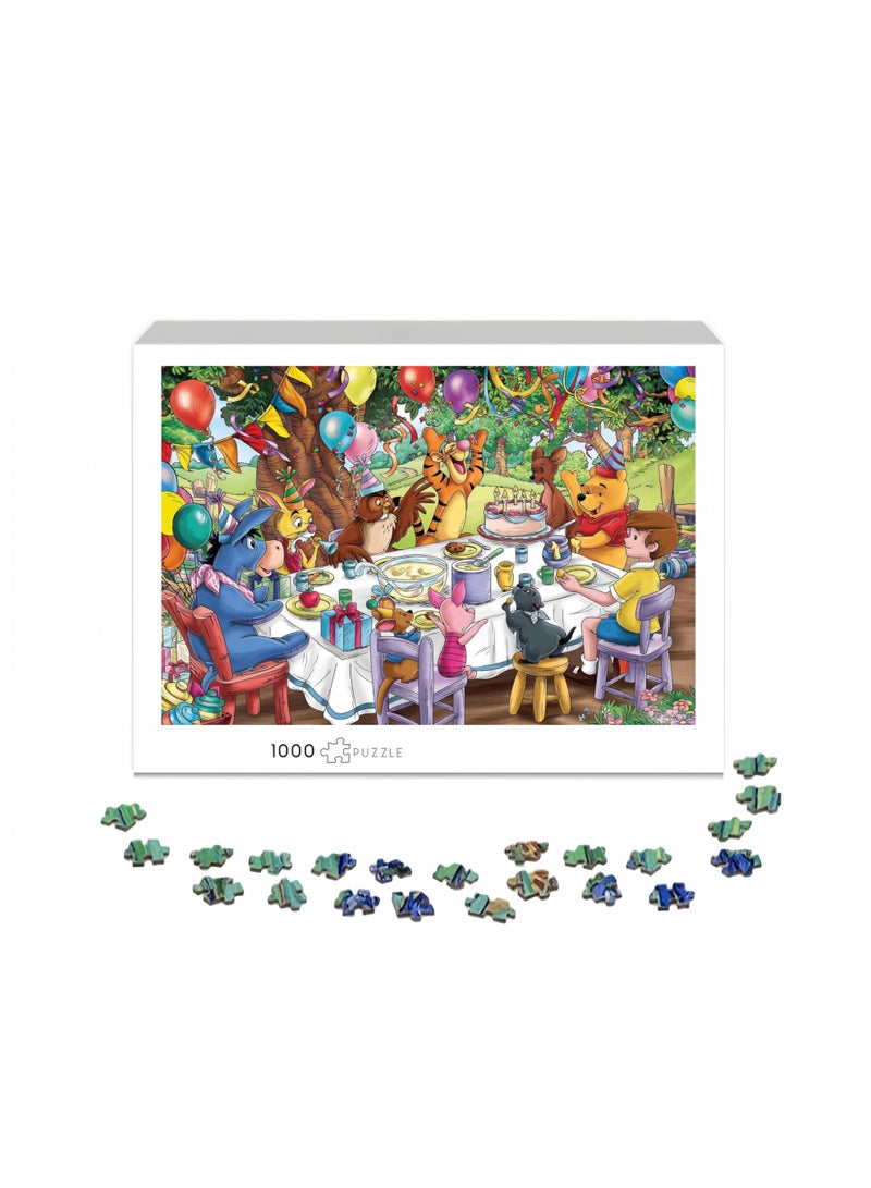 Heye 1000-piece jigsaw puzzle, forest animals happy theme puzzle, high-quality educational puzzle game, cartoon puzzle, decorative puzzle, anniversary gift/family entertainment/friendship puzzle among friends - Image 2