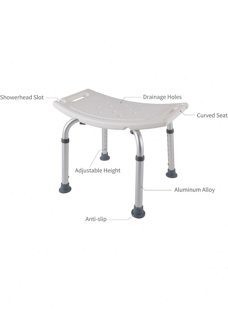 يواوليتي كرسي دش بـ 6 مستويات ارتفاع قابلة للتعديل، مقعد دش بدون أدوات، كرسي حمام محمول لكبار السن/ذوي الاحتياجات الخاصة - Image 2