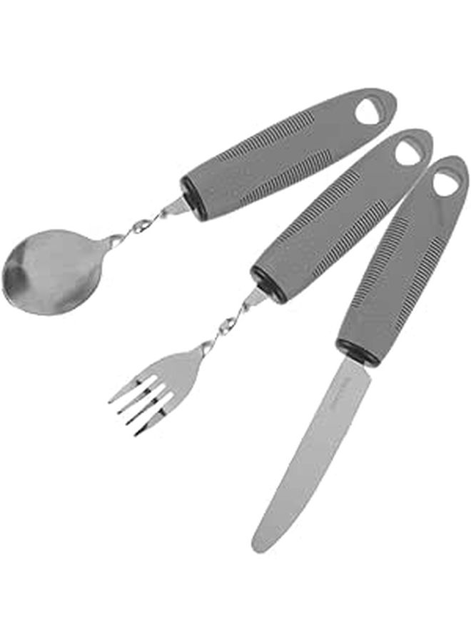 Adaptive Non Slip Utensils For Elderly Disabled Ergonomic Grip TPR Self Feeding - Image 1