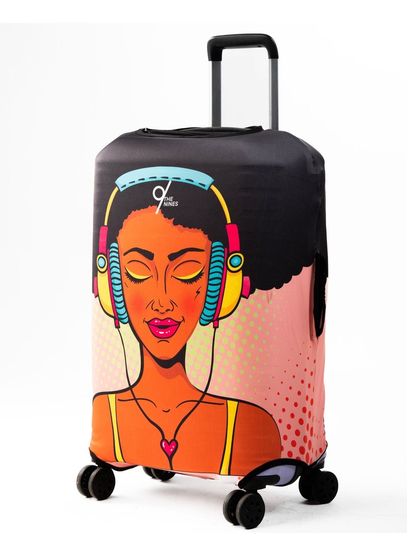 THE NINES LUGGAGE COVER "AFRO GIRL" -M (22-24 inch) - Image 2