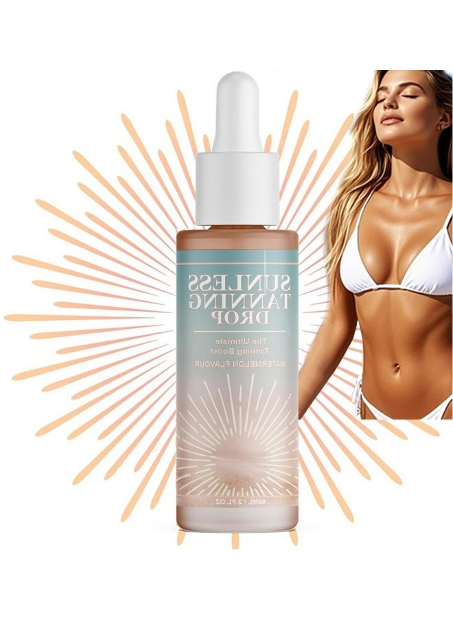 SNM Sunless Tanning Drops for Drinkable,  Self Tanner for Face & Body, Gradual Tan with Natural-Looking Glow, Easy-to-Use Daily Tanning Drops to Drink for a Bronzed Look, Hydrating Formula - Image 1