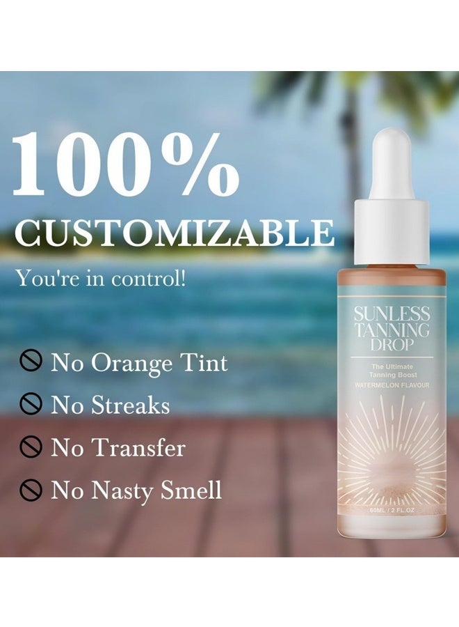 SNM Sunless Tanning Drops for Drinkable,  Self Tanner for Face & Body, Gradual Tan with Natural-Looking Glow, Easy-to-Use Daily Tanning Drops to Drink for a Bronzed Look, Hydrating Formula - Image 2