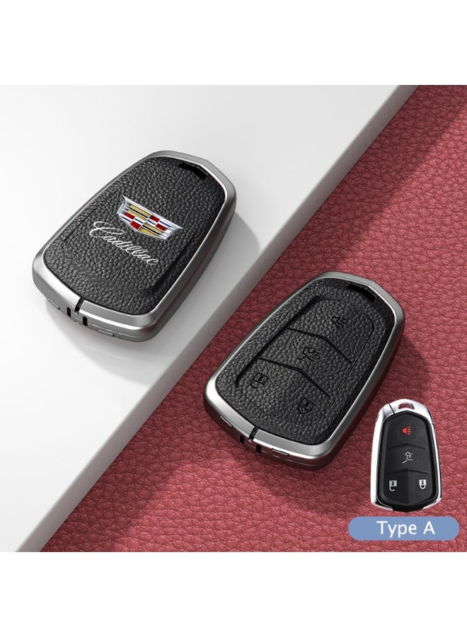 كاديلاك حالة حماية مفتاح السيارة الجلدية الممتازة مناسبة لكاديلاك XT5 XT6 XT4 CT5 CT6 ATSL XTS GT4 حالة قشرة مفتاح السيارة - Image 1