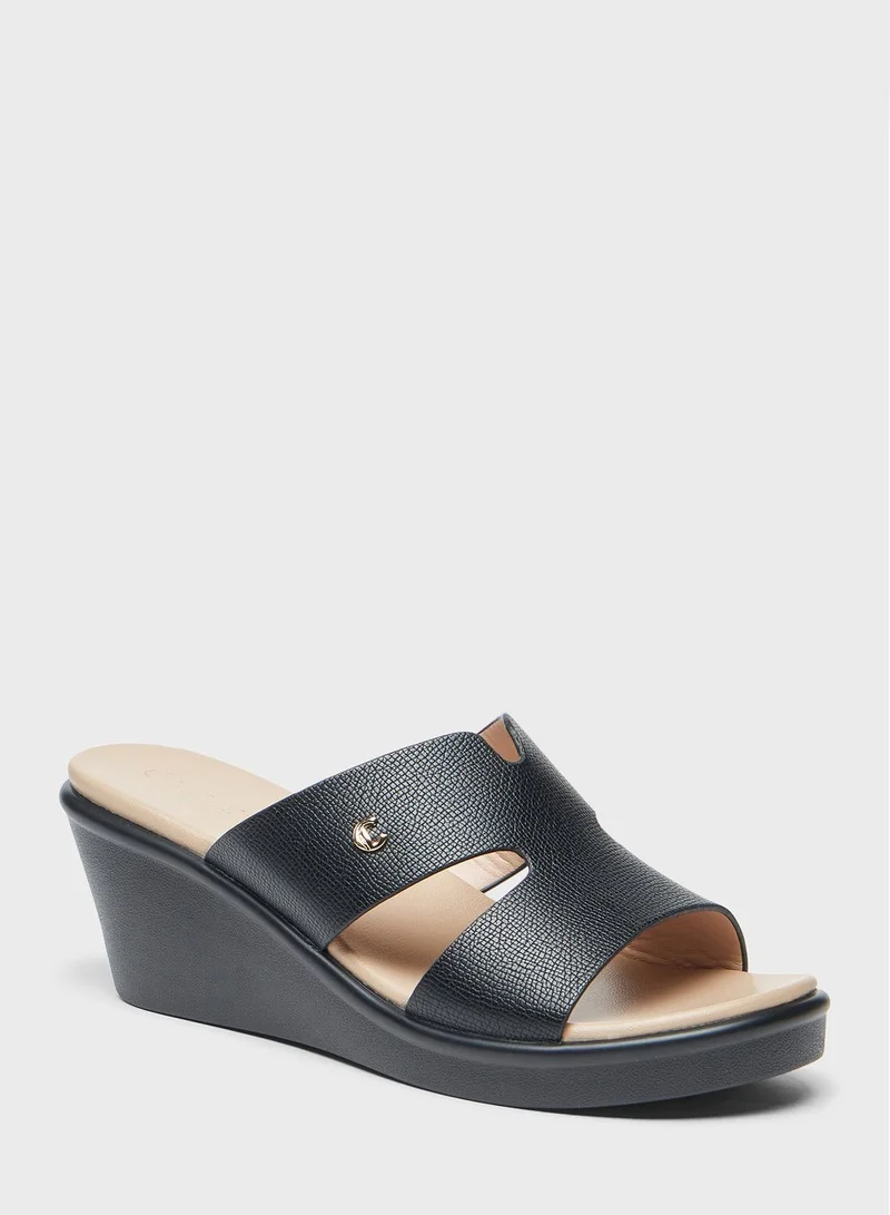 Le Confort Multi Strap Wedge Sandals