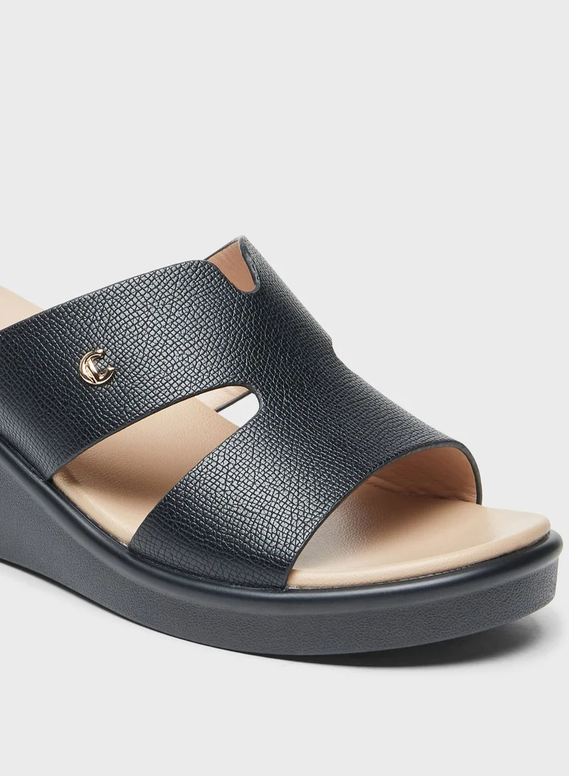 Le Confort Multi Strap Wedge Sandals