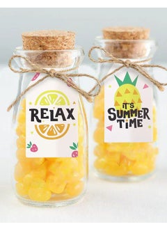 Generic 60 Pack Summer Hawaill Tags Pineapple Summer Vacation Paper Tags with 66ft Cotton Rope for Summer Hawaii Theme Party Favor, Present Wrap Gift Label Package Decors  - Image 3