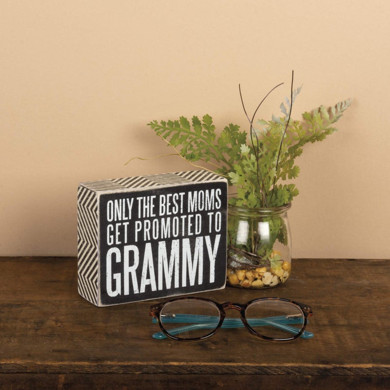 Primitives by Kathy 25165 Chevron Trimmed Box Sign, 5" x 4" - Image 3