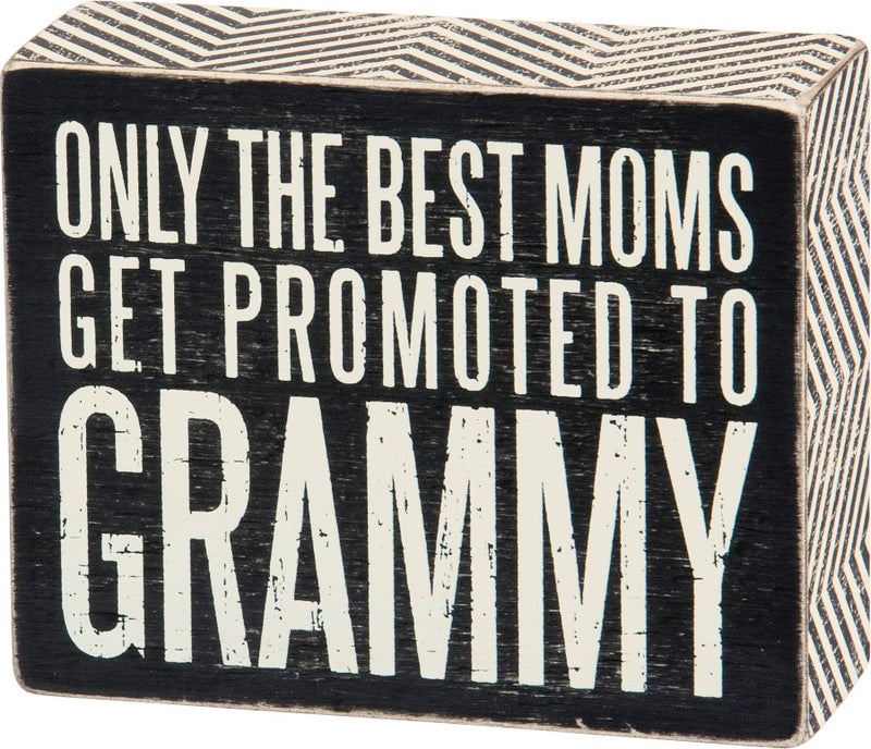 Primitives by Kathy 25165 Chevron Trimmed Box Sign, 5" x 4" - Image 1