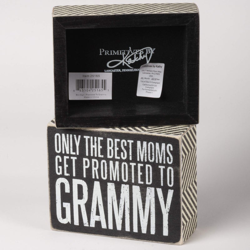 Primitives by Kathy 25165 Chevron Trimmed Box Sign, 5" x 4" - Image 2