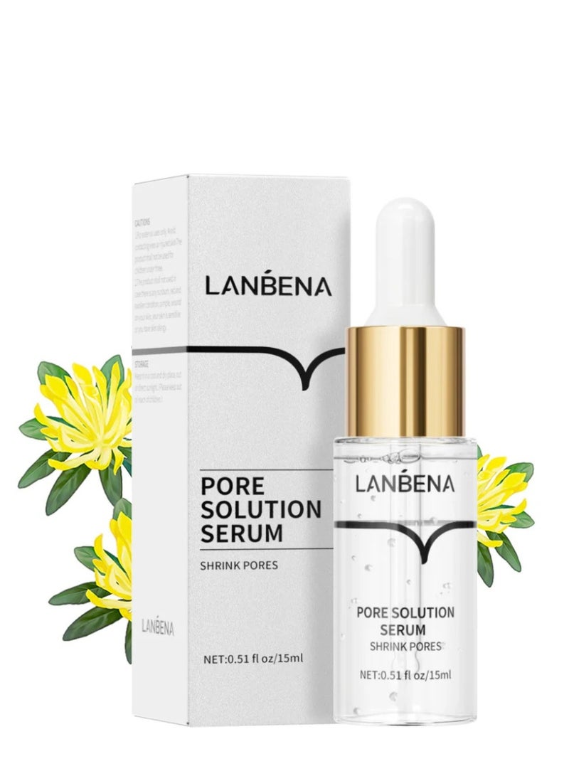 LANBENA سيروم حل المسام - سيروم تصغير المسام وتخفيفها لشد المسام وتقليل الزيوت 15 مل - Image 1
