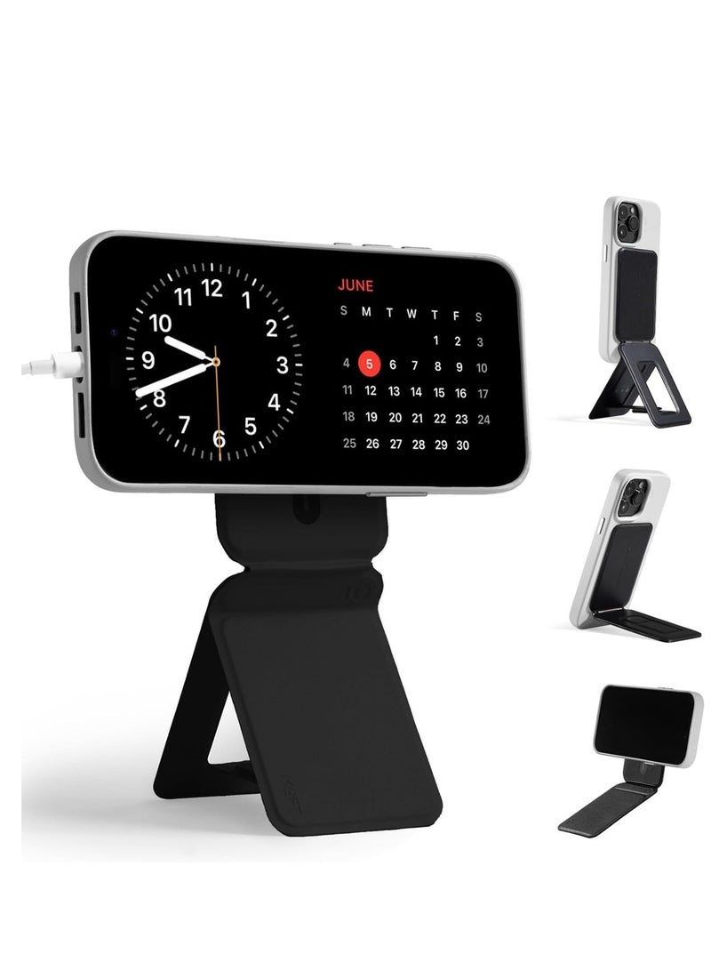 حامل ثلاثي القوائم للهاتف متوافق مع سلسلة آيفون 15/14/13/12 باللون الأسود اللامع (MOVAS) - Image 1