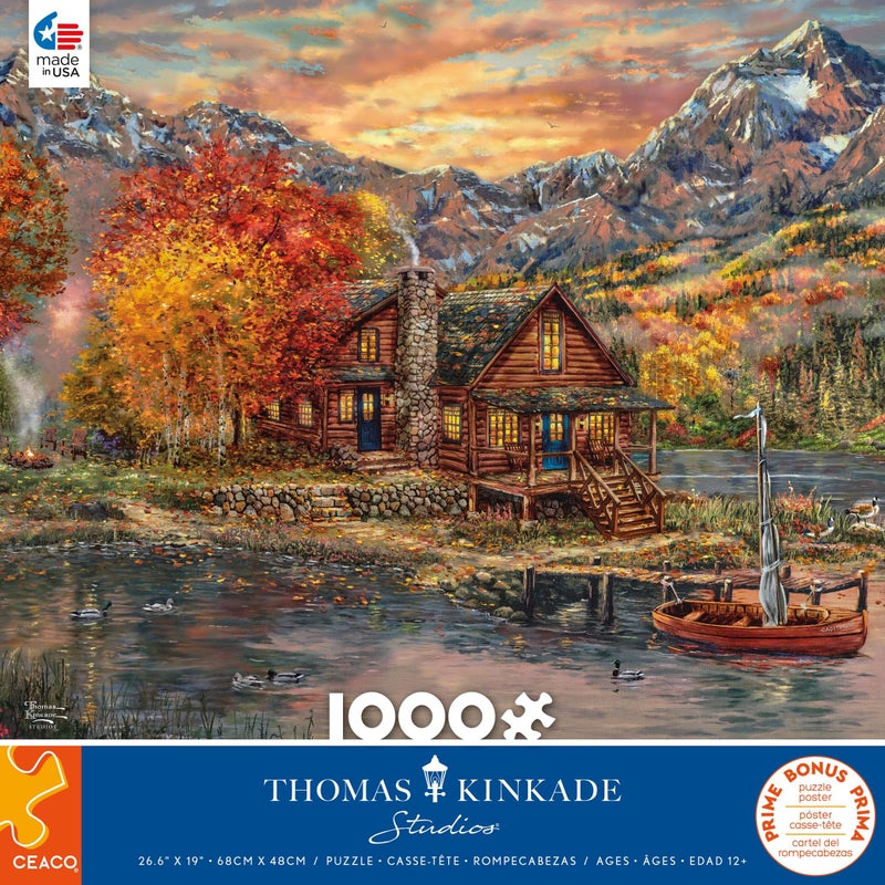 Ceaco - Thomas Kinkade - A Perfect Fall Day - 1000 Piece Jigsaw Puzzle - Image 4