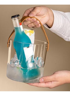 Multifunctional Plastic Ice Bucket and Fruit Bucket with Handle Modern Versatile