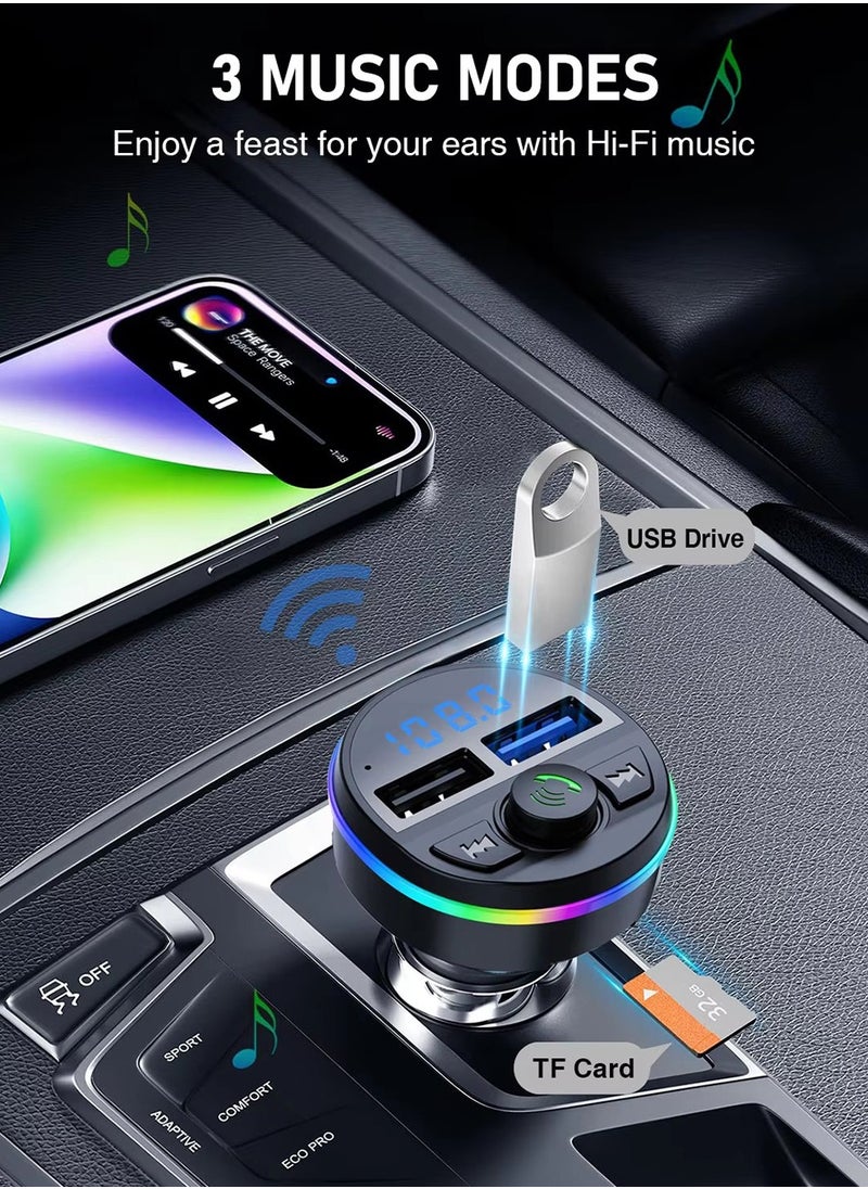 X-level Car Charger - Fast Charging 5-in-1 Adapter with Collapsible Lightning & Type C Cables, Dual USB Ports & Voltage Display - Compatible with iPhone, iPad, Galaxy -Powerfull Output  - Image 4