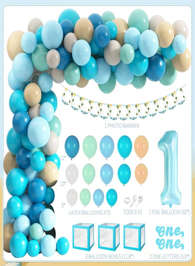Fayoo The Big One First Birthday Decorations - Surf 1st Birthday Party Supplies with Beach Balloon Arch, Garland, Backdrop Banner & Tablecloth - Image 3