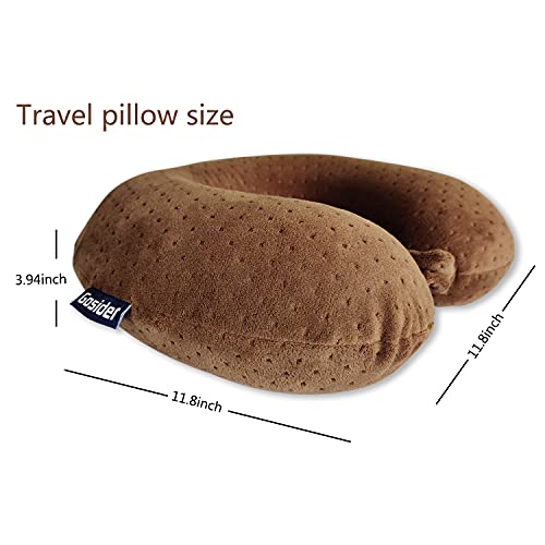 Gosider Memory Foam Travel Pillow, Comfortable Travel Neck Pillow U Shape, Support Neck and Head to Relieve Fatigue, Portable Neck Pillow Suitable for Planes, Trains, Self-Driving Cars - Image 3