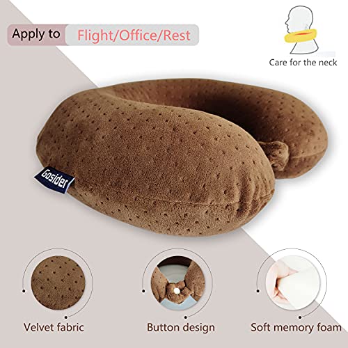 Gosider Memory Foam Travel Pillow, Comfortable Travel Neck Pillow U Shape, Support Neck and Head to Relieve Fatigue, Portable Neck Pillow Suitable for Planes, Trains, Self-Driving Cars - Image 2