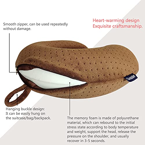 Gosider Memory Foam Travel Pillow, Comfortable Travel Neck Pillow U Shape, Support Neck and Head to Relieve Fatigue, Portable Neck Pillow Suitable for Planes, Trains, Self-Driving Cars - Image 4
