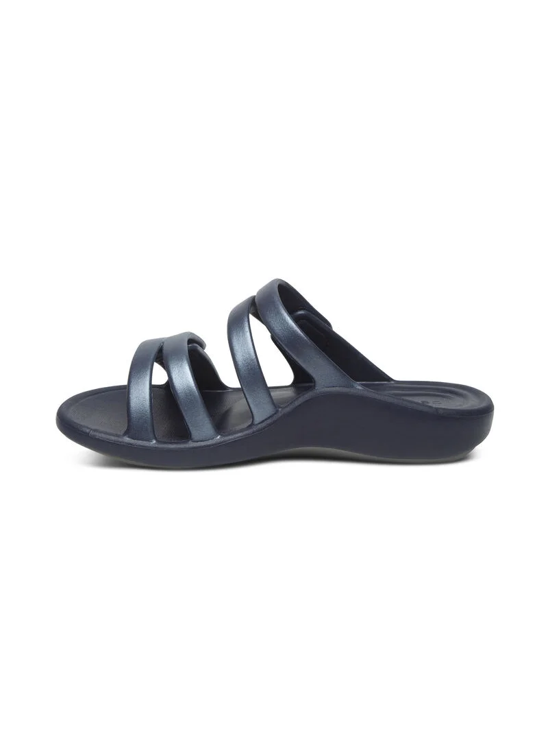 aetrex Janey Sport Slides Navy