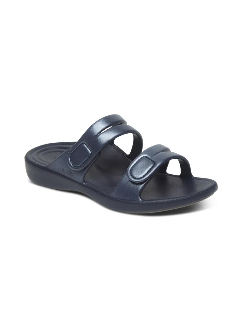 aetrex Janey Sport Slides Navy