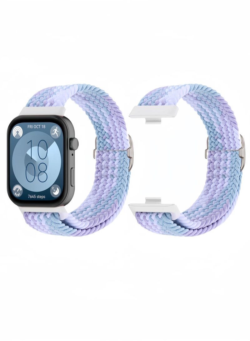 Suitable For Huawei Watch Fit 3 Adjustable Woven Nylon Strap With Metal Buckle, Designed For Wrist Sizes 150mm-185mm  - Image 1