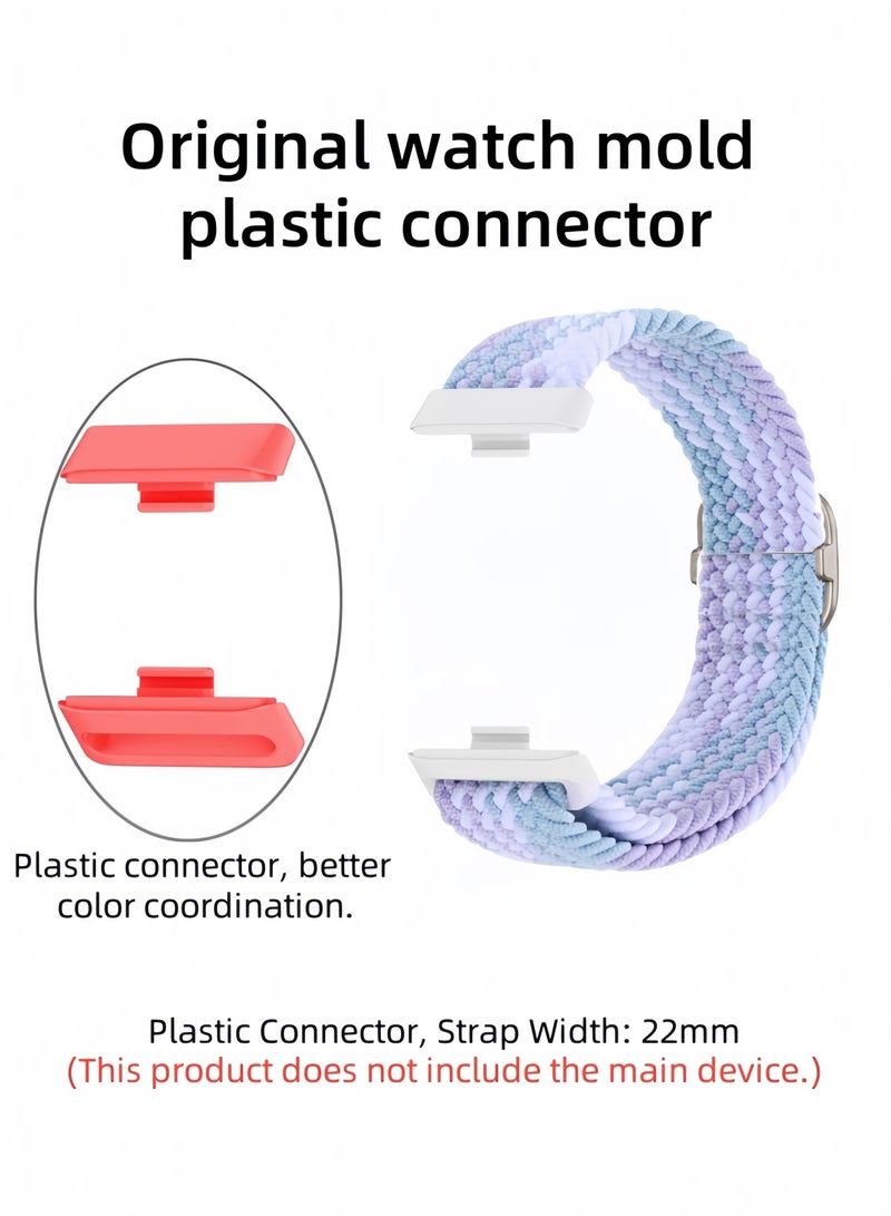 Suitable For Huawei Watch Fit 3 Adjustable Woven Nylon Strap With Metal Buckle, Designed For Wrist Sizes 150mm-185mm  - Image 3