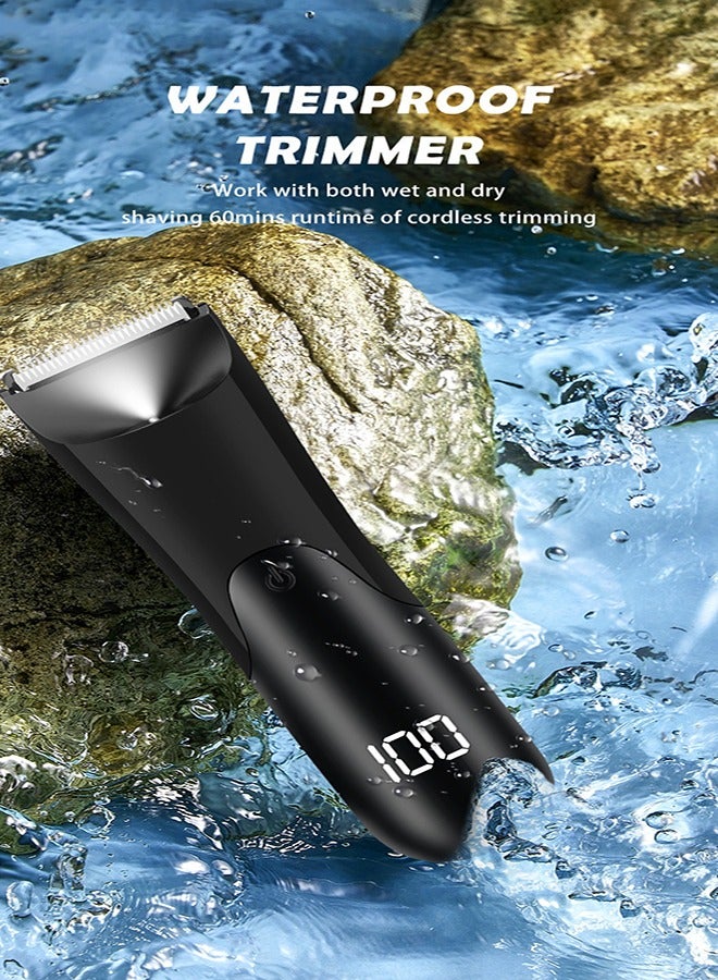 Electric Body Hair Trimmer with LED Display, Rechargeable, Waterproof, Painless Hair Clipper for Men & Women, Precision Trimming for  Legs and More - Image 4