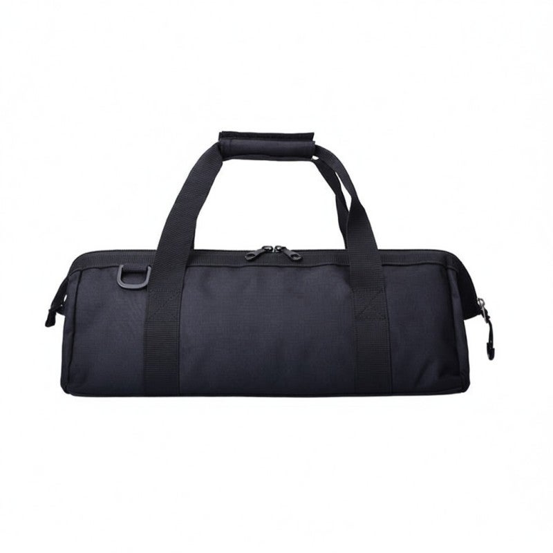 sundick Camping Tool Bag: 16.1 X 5.9 X 5.3'' Pure Black 1050D Oxford Cloth - Sturdy Steel Wire Top, Large Capacity, Durable Water-resistant Tear-proof Gear Bag for Outdoor Camping Gear Storage - Image 1