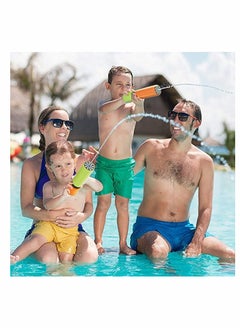 Generic Water Pistols, 6 Pcs Water Cannon Gun Blaster Shooter Pump, Water Gun Up to 7m Away Super Water Pistol Soaker Blaster Tank Double Power Up Outdoor Water Fighting Toy for Kids Adults  - Image 3