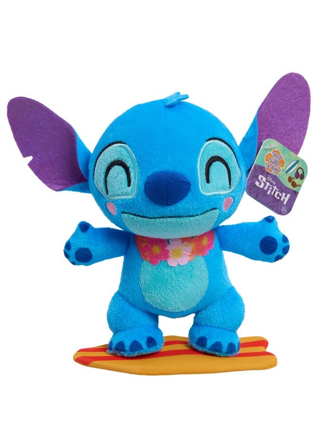 Just Play Disney Stitch That’s So Stich Small Surfer Stitch Plush, 7 Inch Plush, Stuffed Animal, Alien, Kids Toys for Ages 2 Up by Just Play - Image 1