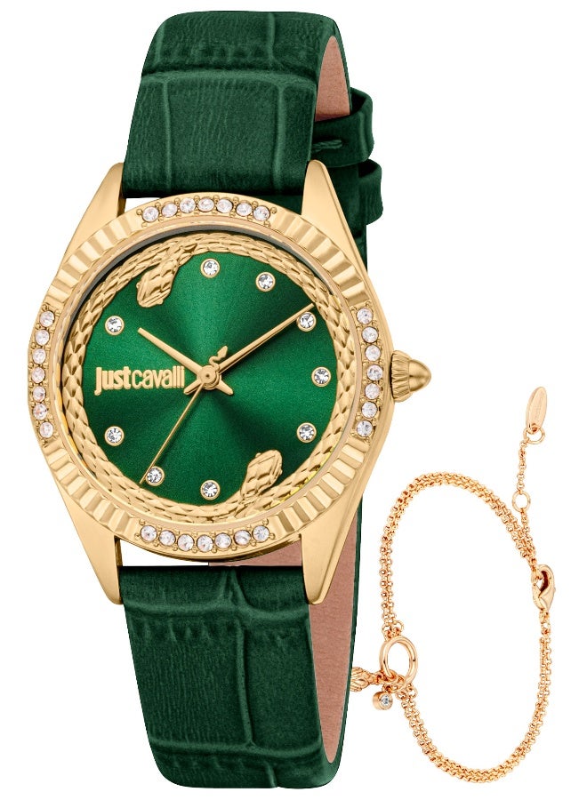 Just Cavalli Lady Vittoria Glam JC1L361L0025 - Leather Female Quartz 3 hands - Image 1