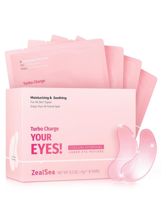 ZealSea ZealSea 8 Pairs Under Eye Masks for Dark Circles and Puffy Eyes - Hydrating Eye Patches, Gel Eye Patches Eye Bags Treatment for Women - Cling to Eye Moisturizing Lighten Fine Lines - Image 1